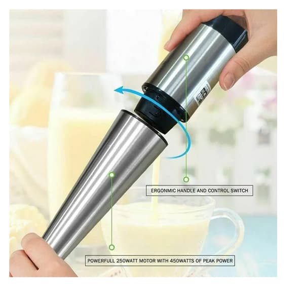 700W Professionel Stavblender Stænktæt Rustfri Stål Hakker til Smoothies og Supper Multi-Farve Largeight