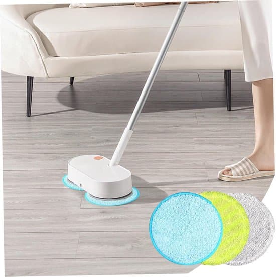 Mopperstatningsputer-6-pakning–Designet for Hurricane Floating Mops–Multifunksjonelle flytende mopp-erstatningsputer-3 farger (grå/grønn/blå)–Diameter 16 cm