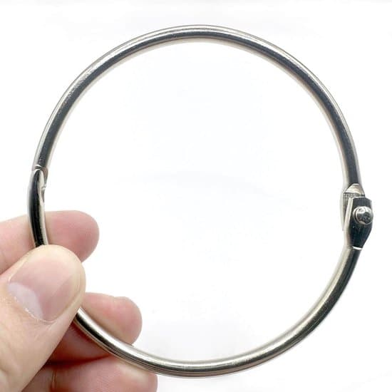 Sæt med 8 - Ringbind - Store ringbind - Ringbind - Velegnet til skoler, hjem og kontorer - Indvendig diameter 75 mm - Sølv