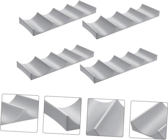 Vinställ – 4-delat set – 29,3 × 9,8 cm – Elegant vinställ – Ljusgrå