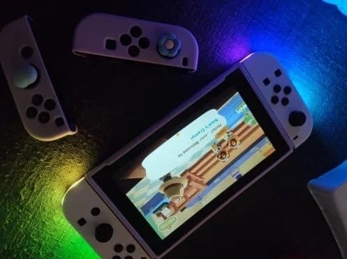 Kontroller LED-kompatibel med JoyCon Nintendo Switch Röd red