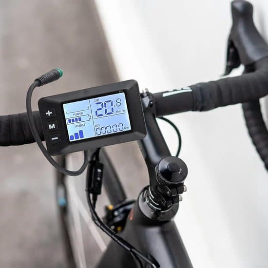 Cykelcomputer – Cykel speedometer – LCD-skærm – 24V / 36V / 48V – 5-bens vandtæt interfacekabel – Sort