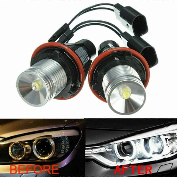 1 par 8000K hvite LED Angel Eye markeringslys for- E39 E53 E60 E63 E64 E66 E87 5 6 7 X3 X