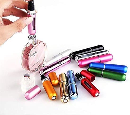 Sæt med 3 – Mini duftopbevaringsglas – Duftdiffusere – Genopfyldelige – 5 ml – Blå, Sølv, Pink