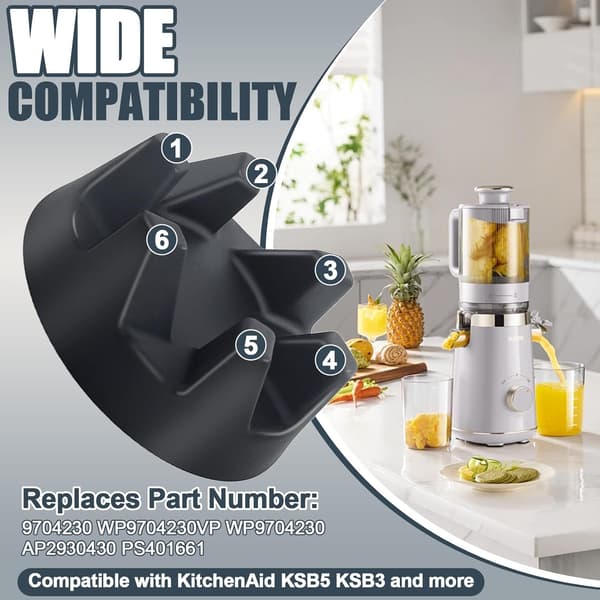 Juicer tilbehør – 5 gummihjul + skruenøgle