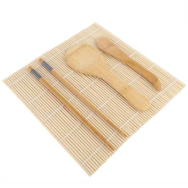 100% Bamboo Sushi Kit Rolling Mats Rice Paddle Rice Spridare
