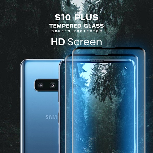 2- Pack Samsung S10 Plus - Härdat Glas 9H - Super Kvalitet 3D