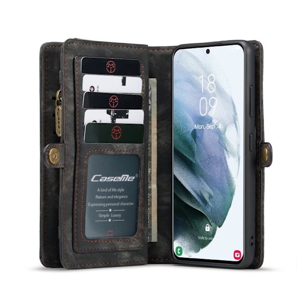 Samsung S21 Ultra Plånboksfodral Multi-Slot 13-FACK Svart
