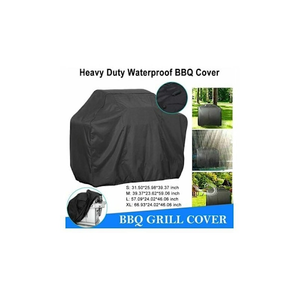Kraftigt Grillöverdrag, Extra Stort Väderbeständigt BBQ Grillöverdrag med Justerbar Dragsko för Perfekt Passform, Lämpligt för Nexgrill, Brinkmann,