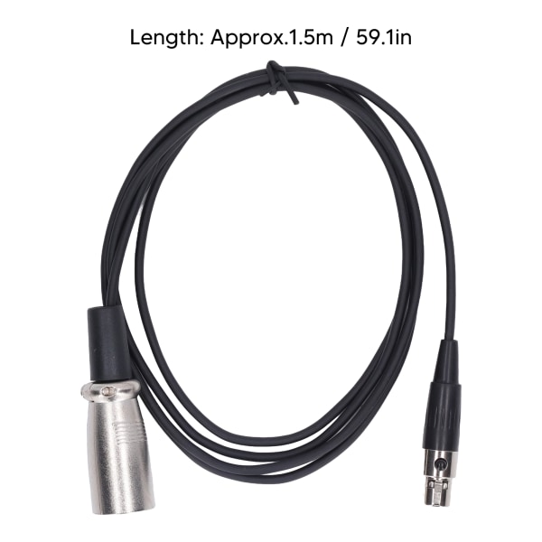 Audioadapterkabel MINI XLR hona till XLR hane mikrofonadapterkabel Anslutningskabel 1,5 m