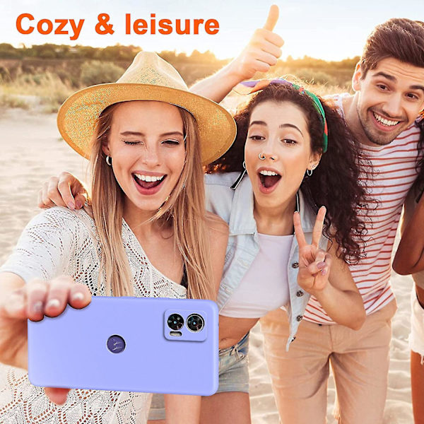 TPU-fodral f?r Motorola Edge 30 Neo 5G med mjuk foder, 2,2 mm st?tskyddande telefonfodral Purple