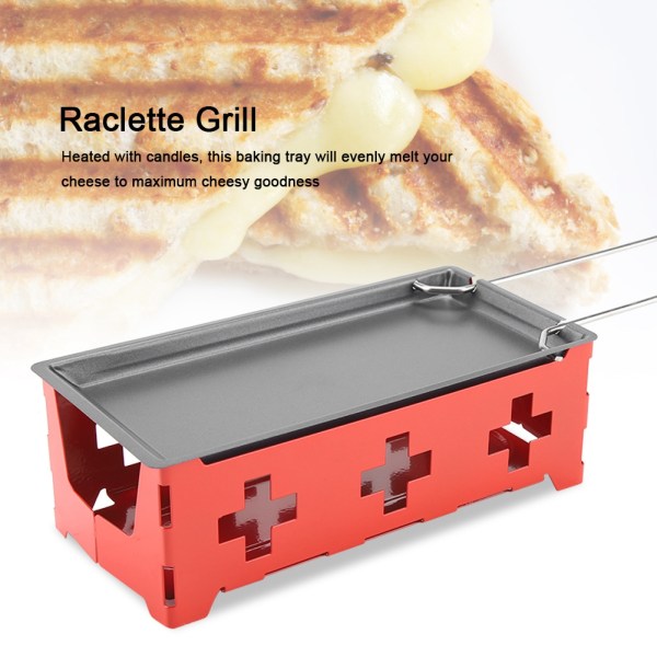 Bärbar NOn Stick Ost Raclette Rotaster Bakplåtsspis
