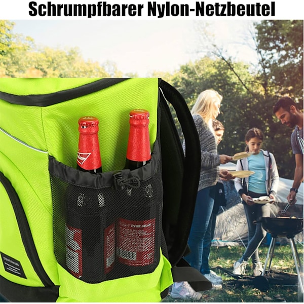 Superstor Kylryggsäck, Portabel Ryggsäck Kylväska Isolerad Läcksäker, Vattenresistent Oxford Högdensitet Vattentätt Material För Varmt/Kallt