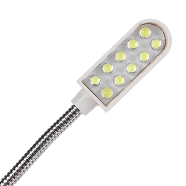 LED-symaskinslampa med 10 st Chips Arm Svarv Arbetslampa EU-kontakt 110‑250V