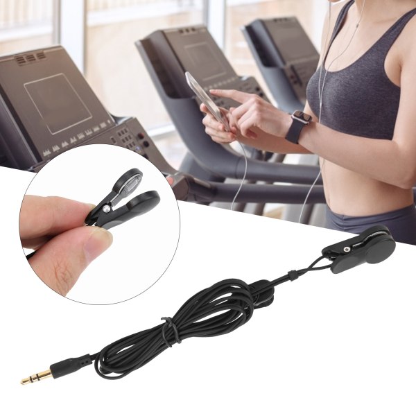 Fitness Ear Clip Pulsmätare Konditionspulssensor för löpbandssportmaskiner