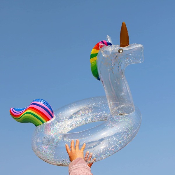 Förtrollande Baby Pool Float, Kraftig Uppblåsbar Enhörning Badring, Perfekt För Poolparty-skoj Och Sommaräventyr