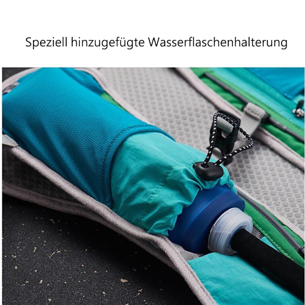 Mångsidig vätskeryggsäck med ventilerande mesh, justerbar passform för utomhusaktiviteter, lätt ergonomisk design, svettsäker, flera förvaringsutrymmen