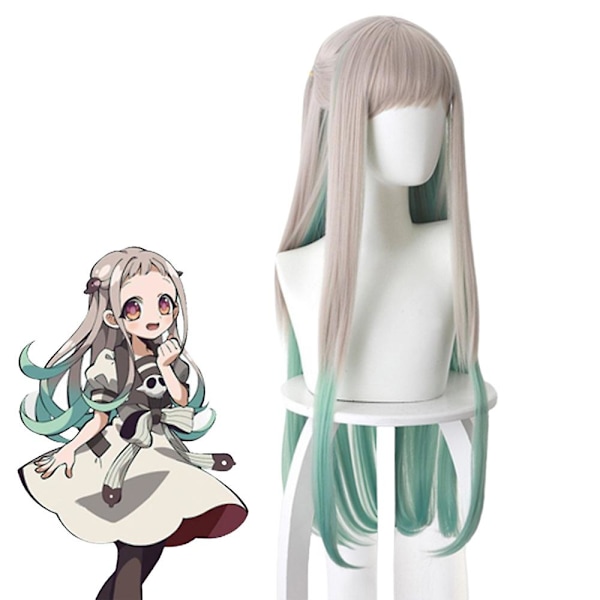 Toilet Bound Hanako Kun Yashiro Nene Peruk Gradient Silvergr? Till Gr?n H?r Peruker Halloween Cosplay Fest Rekvisita