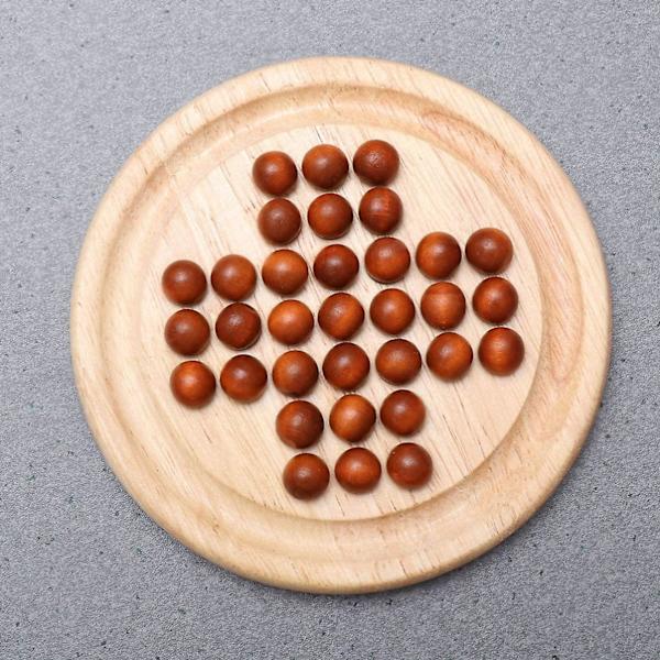 Tr?pusselspel Solitaire Schack Tr?p?rla Utmaning Resespel Kul Hj?rnteaser Passar Fritidsspel (14x14cm)