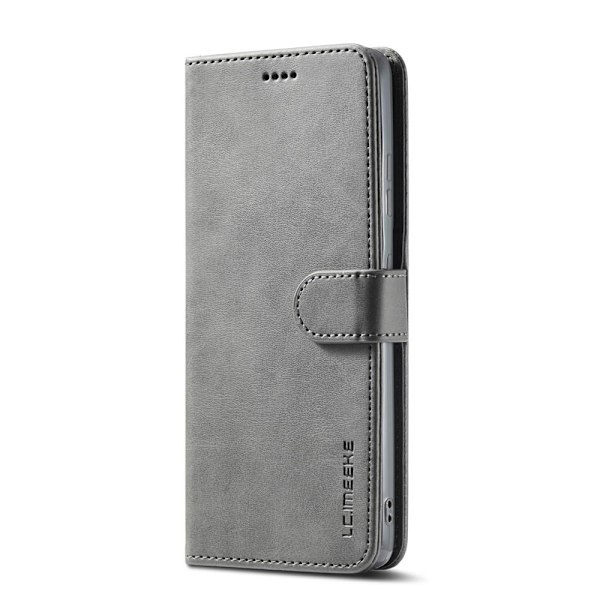 Samsung Galaxy S21 Ultra - LC.IMEEKE Läder Fodral - Grå Grey Grå