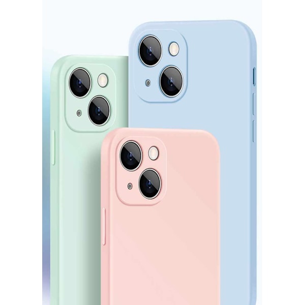 iPhone 14 Plus Skal - Mikrofiber Silikon Ljusgrön Ljusgrön