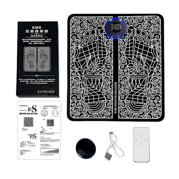 Multifunktionell Fotmassage Elektrisk EMS-dyna Fot Akupunktur Stimulator Massag Y No remote control One-size