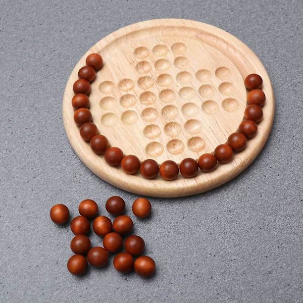 Tr?pusselspel Solitaire Schack Tr?p?rla Utmaning Resespel Kul Hj?rnteaser Passar Fritidsspel (14x14cm)