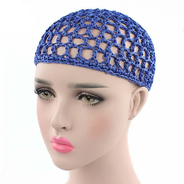 Hatt f?r Kvinnor Handvirkad H?rtv?tt N?t H?rm?ssa Nattm?ssa Blue
