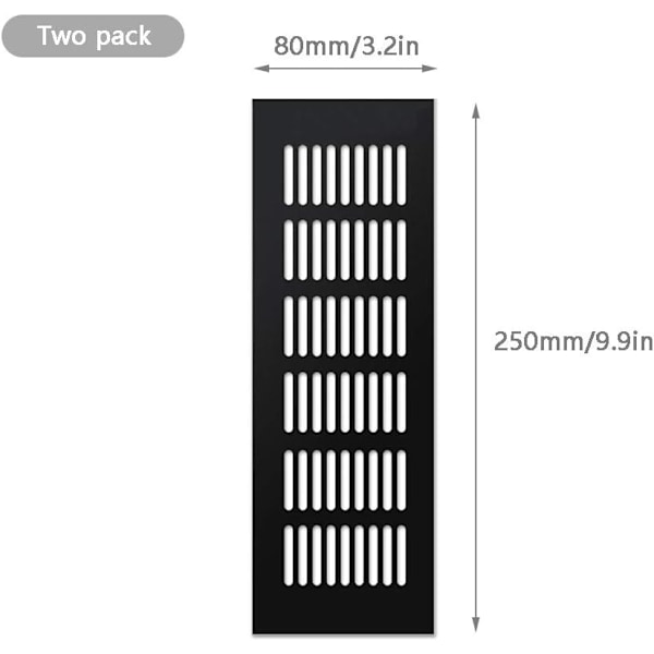 Dörrkarmsventilationsgaller, Ersättningsgaller, Högkvalitativt ventilationsskydd säkerställer smidig luftflödeskontroll, Perfekt för dörr- och skåpinstallation