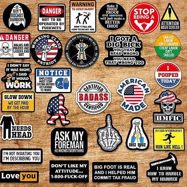 150 st roliga klisterm?rken f?r h?rda hattar f?r verktygsl?da hj?lm vinyldekaler f?r m?n Lot Bomb, 100% NYA