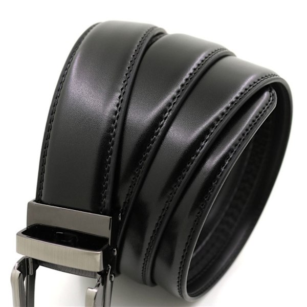 Klickbälte för män Läderbälten SVART 110CM 110CM black 110cm-110cm black 110cm-110cm