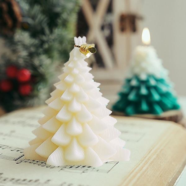 Julklapp Julgran aromaterapi ljus dekoration doft gåva födelsedagsljus, vit