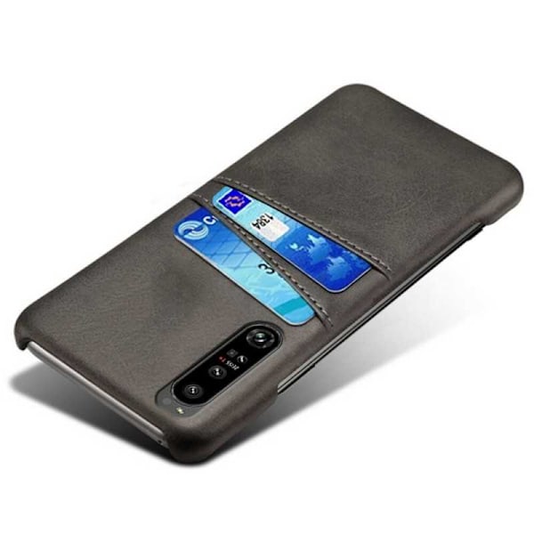 Xperia 1 IV Skal Korthållare Retro V2 Svart