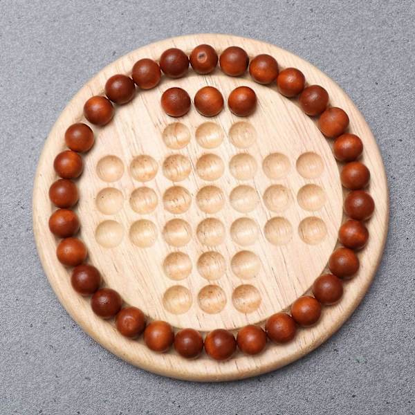 Tr?pusselspel Solitaire Schack Tr?p?rla Utmaning Resespel Kul Hj?rnteaser Passar Fritidsspel (14x14cm)