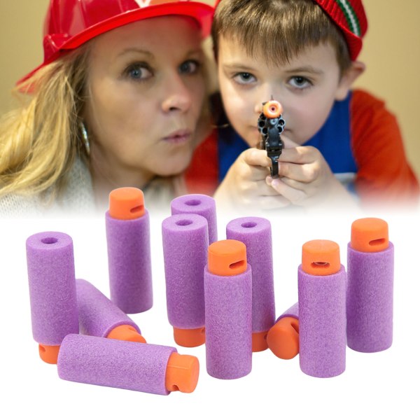 100 st Universal Short Dart High Density EVA Soft Shot Harmless Toy Refill för olika Shooting Toy Lila