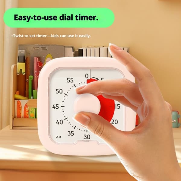 60 minuters visuell timer för barn, hemmaversion, skolmaterial, studievertyg, skrivbord, kontorsmöten, tyst drift