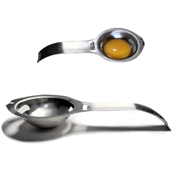 2 st äggseparatorer, äggvite- och ägguleseparator, rostfritt stål, hälsa och säkerhet, separator, köksprylar, ägg