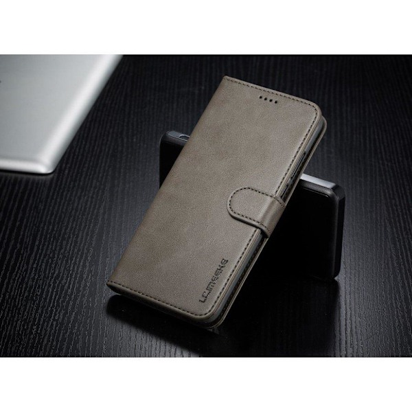 LC.Imeeke läder Huawei P30 Lite fodral - Silver/Grå Silvergrå
