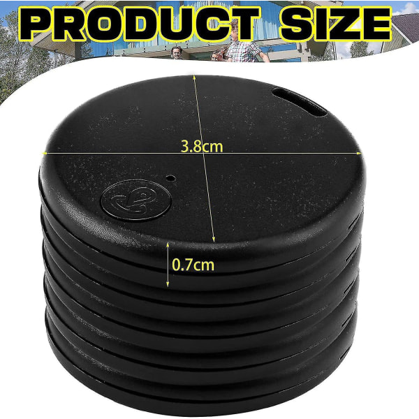 5-pack b?rbar GPS-tracker mobil sp?rning smart anti-f?rlust enhet app kontroll svart