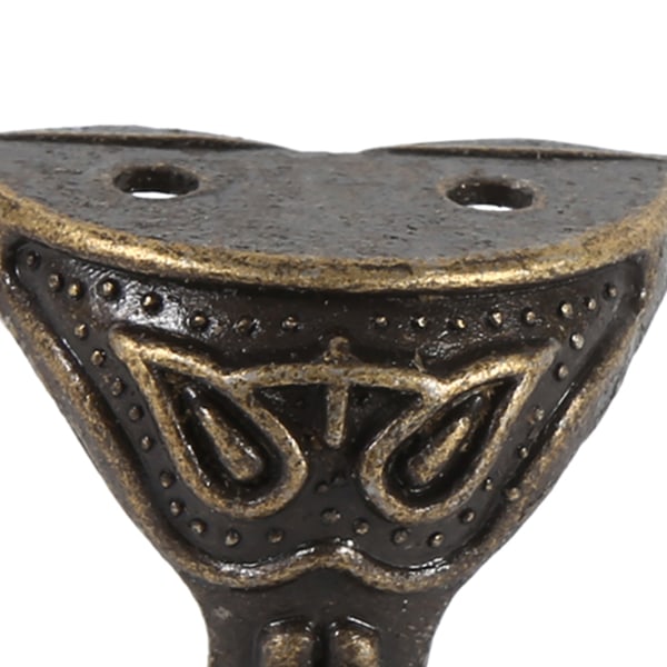 4st antika mässing smycken presentask case dekorativa fötter