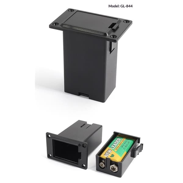 2-pack svart batterilåda för gitarrpickup, batterifodral för gitarr, delar för akustisk gitarrpickup, ersättningshållare
