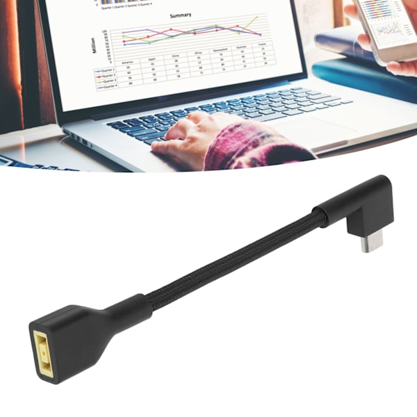 Strömkabeladapter 230W 17cm Flexibel Hållbar Lätt Vikt Liten Storlek Strömadapter för Razer Notebook Tetragonum-mun till 3-Pin