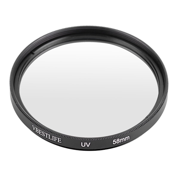 VBESTLIFE Univesal Ultra Slim UV-filterlins skyddsfilter för DSLR-kameror 58 mm