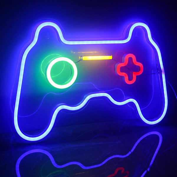 Spelform Neonskylt LED V?gg Neonljus Coola Nattskyltar USB-drivna 41*27.5*1.6CM