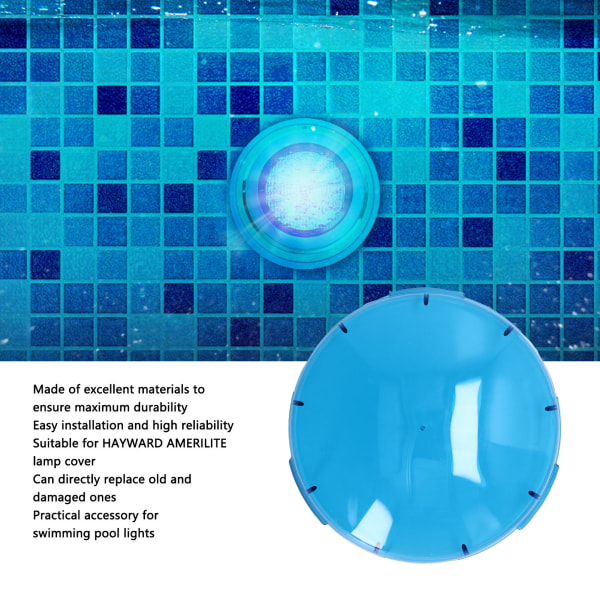 2 st 19 cm pool lampglaslock, blå transparent lock för HAYWARD AMERILITE
