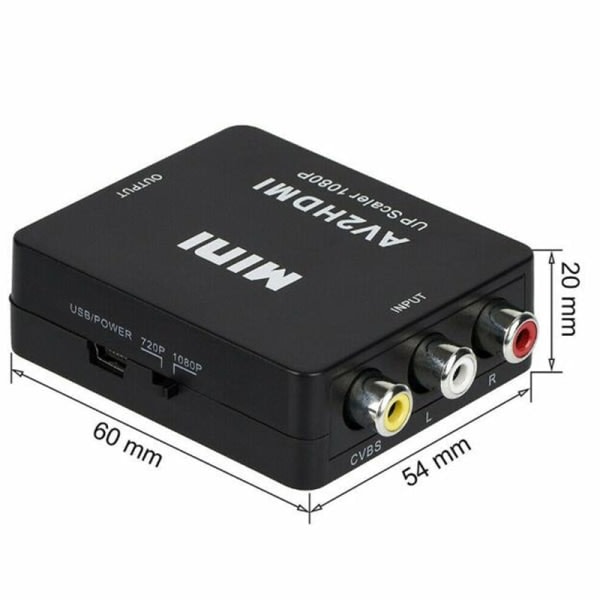 RCA till HDMI-omvandlare / adapter för Gamecube Nintendo Sega Ge