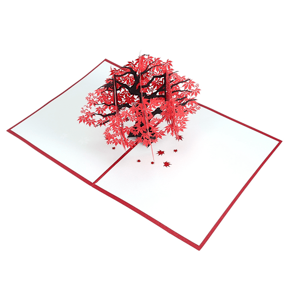 Maple Pop Up Card 3D-kort Födelsedag Holiday Anniversary Greeting