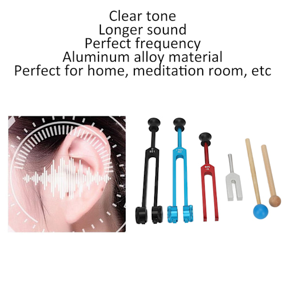 Stämgaffelset C4096 Mi528 C128 OM136.1 Stämgaffel i aluminiumlegering för DNA-healing med förvaringsfodral