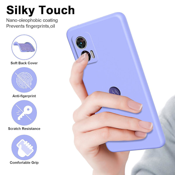 TPU-fodral f?r Motorola Edge 30 Neo 5G med mjuk foder, 2,2 mm st?tskyddande telefonfodral Purple