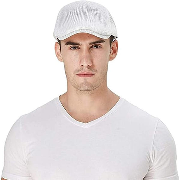 Mesh Golf Flat Caps Justerbar Anka N?bb Hatt Andningsbar Gatsby Ivy Cap K?rning Hatt Ostrukturerad Newsboy Beret Hatt